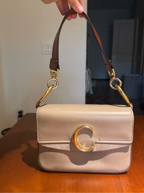 Chloe Small C Double Carry Bag Leather